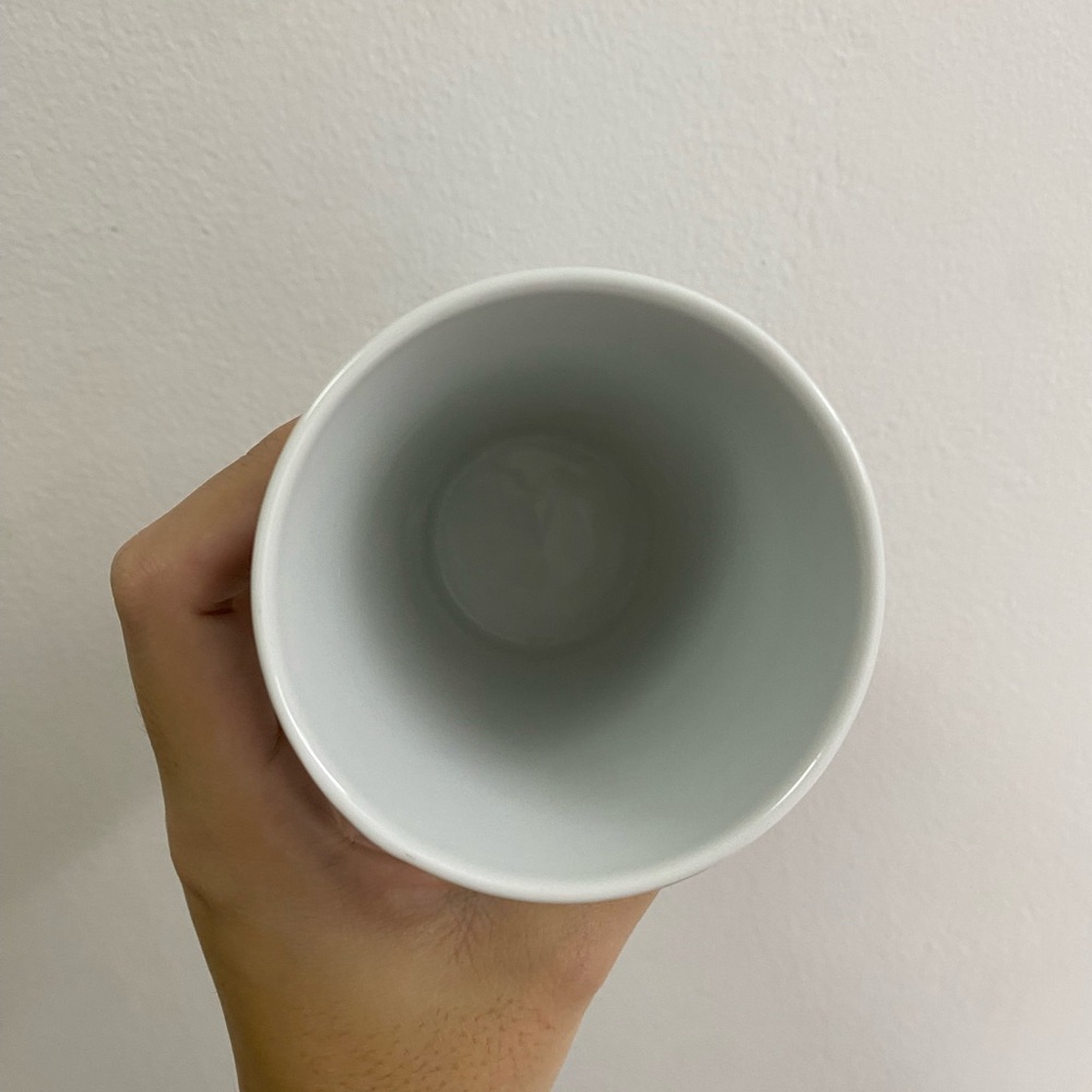 West Elm Black and White Geometric Small Cup and Plate Set - Picture 3 of 7